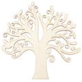 NUOLUX 10pcs Blank Wooden Tree Embellishments for DIY Crafts Embellishments (Wood Color)