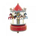 piaybook Tabletop Ornaments Merry Go Round Music Box Small Musical Box With 4 Horses Classic Decor For Valentine s Day Wedding Birthday Gift Shop Display Home Decor for Home Holiday Tabletop Decor