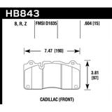 Hawk Performance HB843G.604 DTC-60 Disc Brake Pad Fits 16 CTS