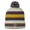 Men's Fanatics Branded Vegas Golden Knights Charcoal/Cream 2024 NHL Winter Classic Cuffed Knit Hat with Pom