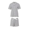 Women's Bamboo Shirt Short Set In Grey Marl Medium Pretty You