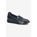Women's Dannon Flat by Ros Hommerson in Navy Crinkle Patent (Size 7 1/2 M)