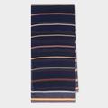 Paul Smith Women's Navy Broken 'Signature Stripe' Silk-Blend Scarf