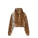 Givenchy Hooded Cropped Varsity Jacket in Beige Brown - Beige. Size 50 (also in ).