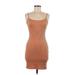 Urban Outfitters Casual Dress - Bodycon Scoop Neck Sleeveless: Tan Dresses - Women's Size Medium