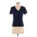 J.Crew Short Sleeve T-Shirt: Blue Solid Tops - Women's Size Small