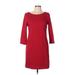 Banana Republic Casual Dress - Sheath: Red Print Dresses - Women's Size 10