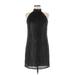Laundry by Shelli Segal Cocktail Dress - Shift Mock Sleeveless: Black Print Dresses - Women's Size 0