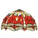 BOTOWI Tiffany Traditional Handmade 12Inch Wide Dragonfly Stained Glass Lampshade Replacement for Table Lamps, Desk Lamp, Ceiling Fixture, Pendant Hanging Light, Home Office Decoration,Red