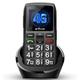 artfone C1+ 4G Big Button Mobile Phone for Elderly,Unlocked Easy to Use Basic Senior Phones,Sim Free Cheap Phone with Charging Dock|SOS Button|1400mAh Battery|USB-C (Black)