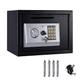 Home Digital Safes Electronic Heavy Duty Key Operated Security Money Cash Safe Box Black Large 2 Keys - 16 Litre Volume-Black