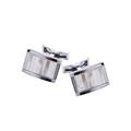 Cufflinks for Men Classic Cuff Links Mens Cufflinks Tuxedo Shirt Cufflinks for Wedding Groom Business Silver Cufflinks Father's Gift with Box (Grey : A_Small)