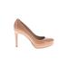 Joan & David Heels: Pumps Stilleto Classic Tan Print Shoes - Women's Size 8 - Round Toe