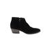 AQUATALIA Ankle Boots: Black Print Shoes - Women's Size 8 - Almond Toe