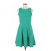 Apt. 9 Casual Dress - A-Line Crew Neck Sleeveless: Teal Dresses - Women's Size Small