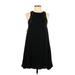 American Eagle Outfitters Casual Dress - Mini Crew Neck Sleeveless: Black Solid Dresses - Women's Size X-Small