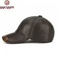 Casquettes en cuir de vachette véritable pour hommes chapeaux en cuir de vachette 100% véritable