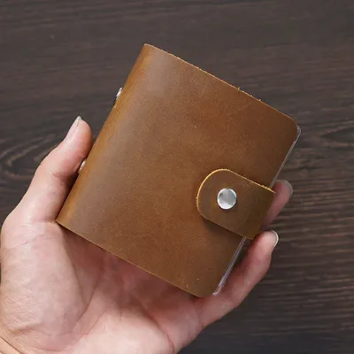 Mini carnet de notes en cuir véritable avec reliure à 3 trous format A9 bloc-notes portable rétro