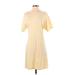 H&M Casual Dress - Shift: Yellow Solid Dresses - Women's Size Small