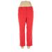 Ann Taylor LOFT Khaki Pant: Red Jacquard Bottoms - Women's Size 12
