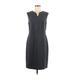 The Limited Casual Dress - Sheath V-Neck Sleeveless: Gray Print Dresses - Women's Size 6