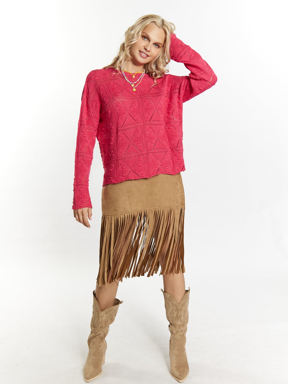 IZIA Strickpullover Damen pink, S Image