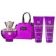 Versace Versace Pour Femme Dylan Purple EDP Geschenkset EDP 100 ml + 100 ml Körperlotion + 100 ml Duschgel + Tasche