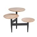 Table basse en bois noir 70 cm