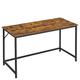 Bureau 140 cm style industriel effet bois marron rustique