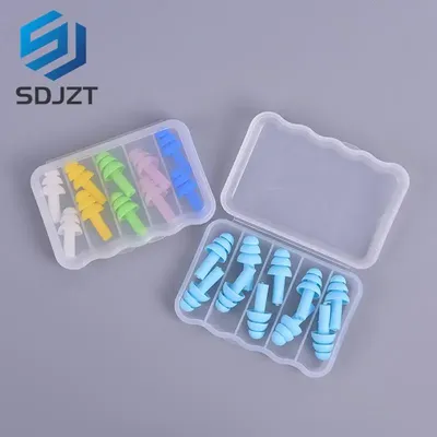 5 paar Weiche Anti-Lärm Ohr Stecker Wasserdicht Schwimmen Silikon Schwimmen Ohrstöpsel Für Erwachsene Kinder Schwimmer Tauchen Image