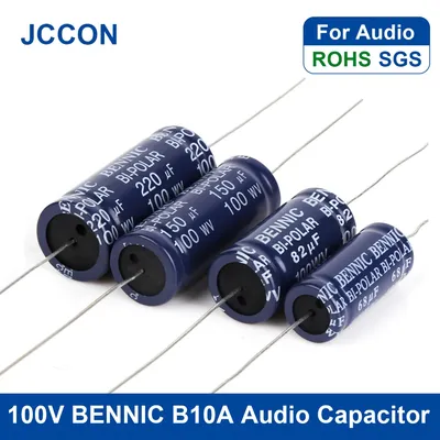 1Pcs B10A 100V Überlegene Kondensator Horizontale Elektrolytkondensator Lautsprecher Image