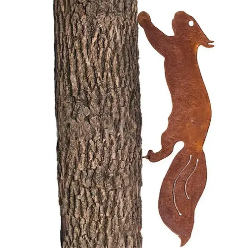 Metall Rost Eichhörnchen Decor Garten Silhouette Eichhörnchen Für Baum Laufende Eichhörnchen Kunst