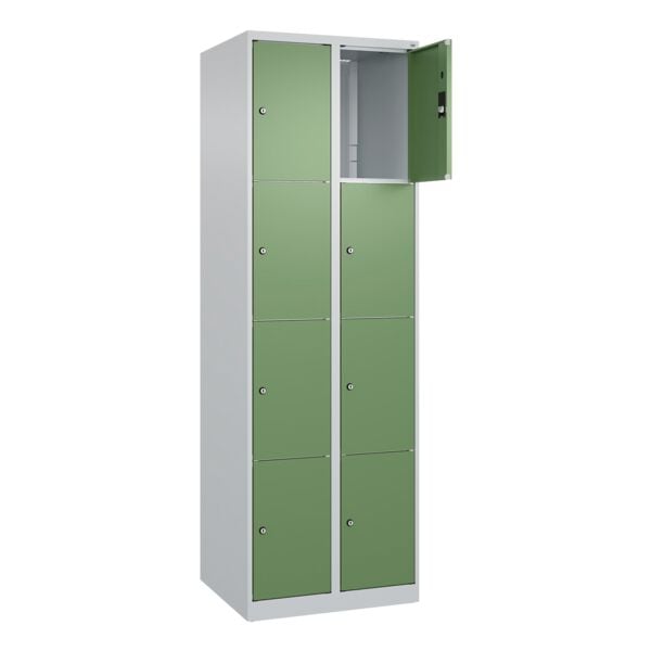 CP Schließfachschrank »Classic Plus Korpus lichtgrau« 2x4 Fächer grün, 60x185x50 cm