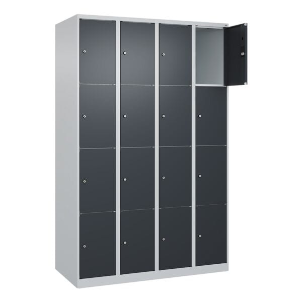 CP Schließfachschrank »Classic Plus Korpus lichtgrau« 4x4 Fächer grau, 120x185x50 cm