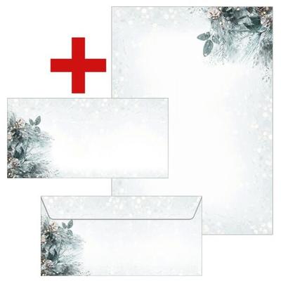 Sigel Weihnachts-Motiv-Papier »Eucalyptus magic« A4 100 Blatt inkl. 50er-Pack Weihnach, 21x29.7 cm Image