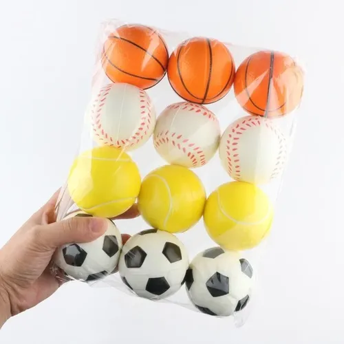 6 3 cm Squeeze Spielzeug Ball Fußball Pu Weiche Schaum Schwamm Stress Relief Baseball Spielzeug für