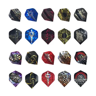 Darts 30 Teile/sätze Professionelle Zubehör Flüge Set Zehn Farben Hohe Qualität Kunststoff Dart Flügel Cool Darts Zubehör Dardos Image