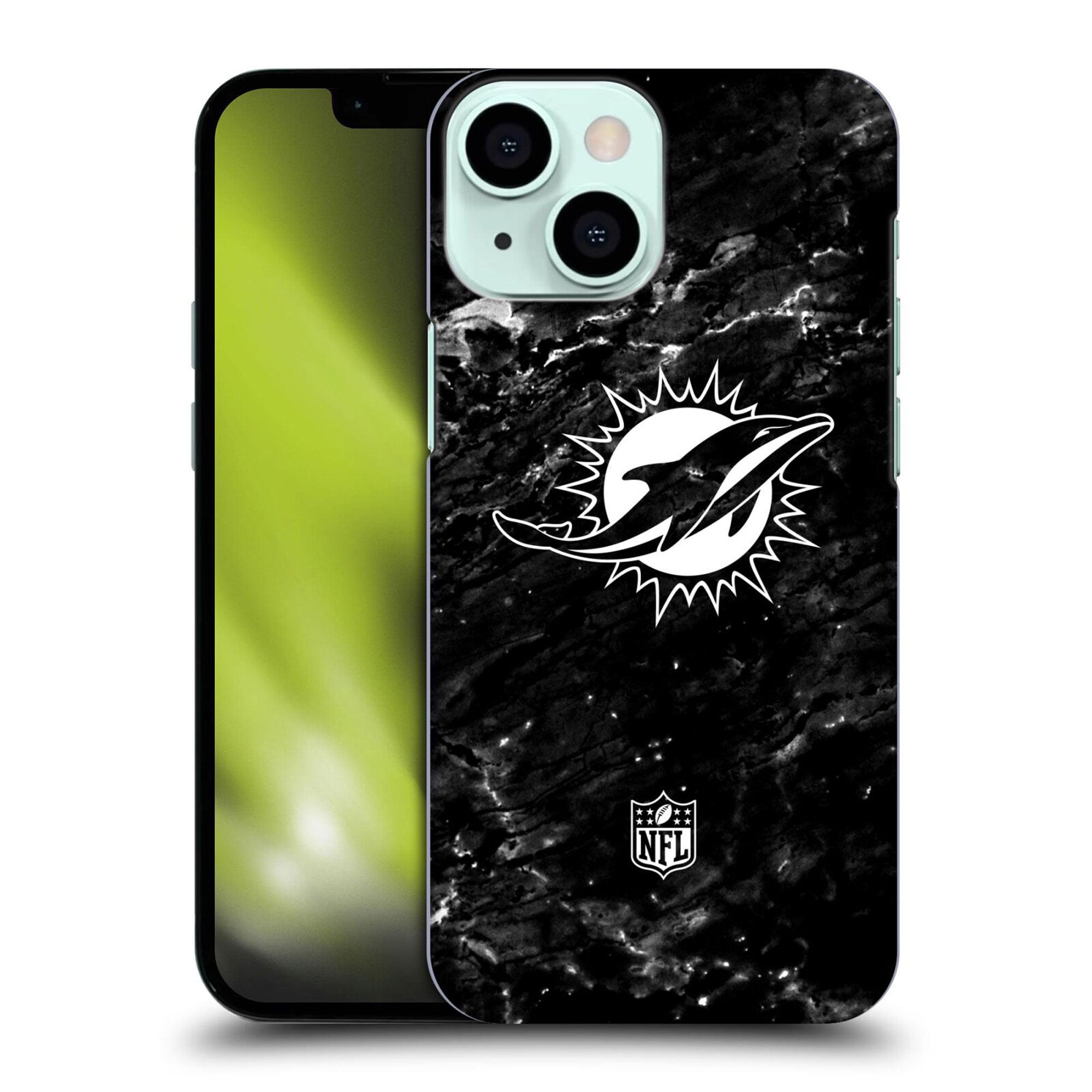 Coque Miami Dolphins dure en marbre Shell - iPhone