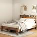 Platform Bed Frame with Storage LED Light Headboard and 2 USB, King/Full/Queen Size Platform Bed