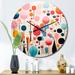 Designart "Pink Mid Century Playful Patterns I" Mid-century Oversized Wall Clock