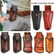 High Quality Leather Fold Knife Scabbard Camp Outdoor Carry Flashlight Case Knife Sheath Holster