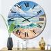 Designart "Relaxing Beach Breezes II" Nautical & Beach Oversized Wall Clock