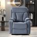 Adjustable Power Remote Control Recliner Sofa with Side Pocket Lift Chair Recliner w/Extended Footrest for Livingroom,Light Blue