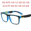 Sport Myopia Glasses Men Photochromic Goggles Glasses Fashion Square Nearsighted Glasses -0.5 -0.75