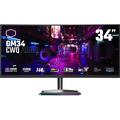 Cooler Master GM34-CWQ ARGB 34 Class UW-QHD Curved Screen Gaming LCD Monitor - 21:9 - 34 Viewable - Vertical Alignment (VA) - 3440 x 1440 - FreeSync Premium/G-sync Compatible - 400 Nit - 500 &mic...