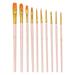 Hanzidakd Pen Round Tip Brushes Nylon Brushes Artist Wood Brushes For Oil Watercolor Face Nail Arts Miniature And Rock Painting