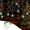 Christmas Decoration Savings! Dvkptbk Christmas Snowflake Curtain Light Home Party Decoration Lights 16Snowflake 80Mini LED 11.5ft Light String Lights for Holiday Decor