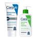 Cerave Moisturizing Cream And Hydrating Skin Care Set For Dry Skin | Face & Body Cream And Non-Foaming Face Wash | Hyaluronic Acid And Ceramides | 8Oz Cream + 8Oz Cleanser