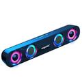 JikoIiving Colorful Bluetooth Sound Subwoofer High Power Home Video Desktop Wireless Strip Long Dual Speaker Bluetooth Speaker Sound Bar TV Karaoke Sound