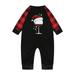 DeHolifer Christmas Man Daddy Print Blouse Tops and Pants Family Clothes Pajamas and Plaid Family Christmas Pajamas Red Baby6M